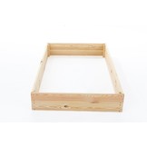 Moestuinbak - kweekbak - 140x120x18 cm - hout - met gronddoek