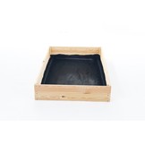 Moestuinbak - kweekbak - 140x120x18 cm - hout - met gronddoek