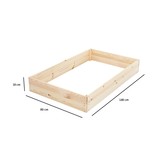 Moestuinbak - kweekbak - 140x120x18 cm - hout - met gronddoek