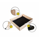 Moestuinbak - kweekbak - 120x120x27 cm - hout - met gronddoek