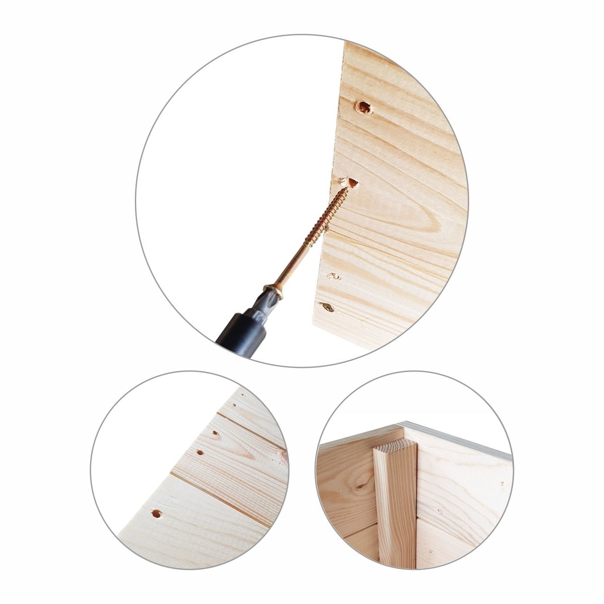 Moestuinbak - kweekbak - 120x120x18 cm - hout - met gronddoek