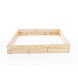Moestuinbak - kweekbak - 120x120x18 cm - hout - met gronddoek