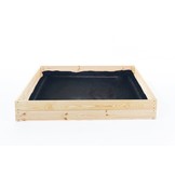 Moestuinbak - kweekbak - 120x120x18 cm - hout - met gronddoek