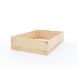 Moestuinbak - kweekbak - 120x100x27 cm - hout - met gronddoek