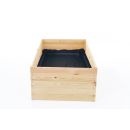 Moestuinbak - kweekbak - 120x80x18 cm - hout - met gronddoek