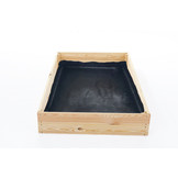 Moestuinbak - kweekbak - 120x80x18 cm - hout - met gronddoek