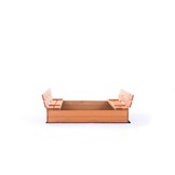 Zandbak - met deksel & bankjes - 140x140cm - geïmpregneerd hout