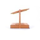 Zandbak - hout - met dak en bankjes - 140x140 cm - groen