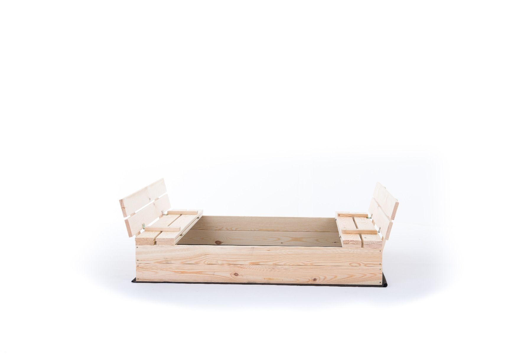 Zandbak - met deksel en bankjes - 140x140 cm - hout