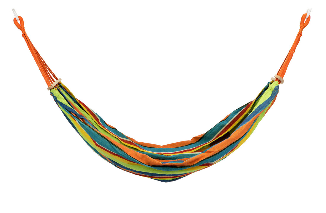 Hangmat 2 persoons - 185 x 150 cm - groen/oranje