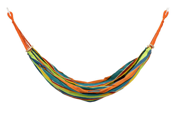 Hangmat - katoen - 150kg - 224x150cm - 2m touwen