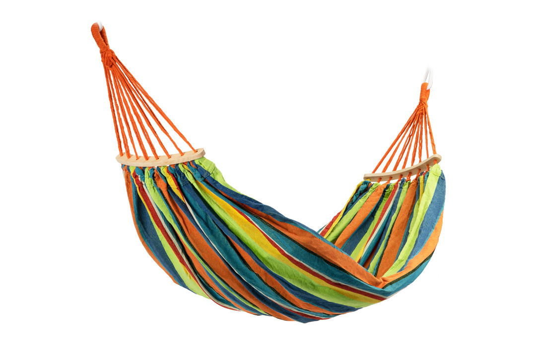 Hangmat 2 persoons - 185 x 150 cm - groen/oranje