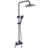 Doucheset - Regendouche 20cm - met Douchemengkraan - Zwart