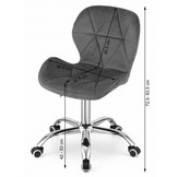 Bureaustoel AVOLA - ergonomisch - velvet - roze