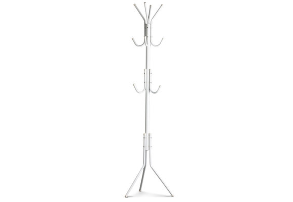 Staande kapstok - wit - 11 armen - 175 cm - 3 poten - 46 cm