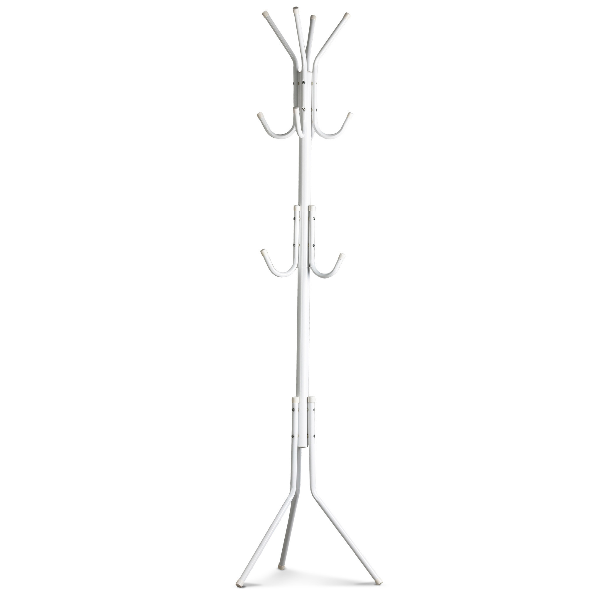 Staande kapstok - wit - 11 armen - 175 cm - 3 poten - 46 cm