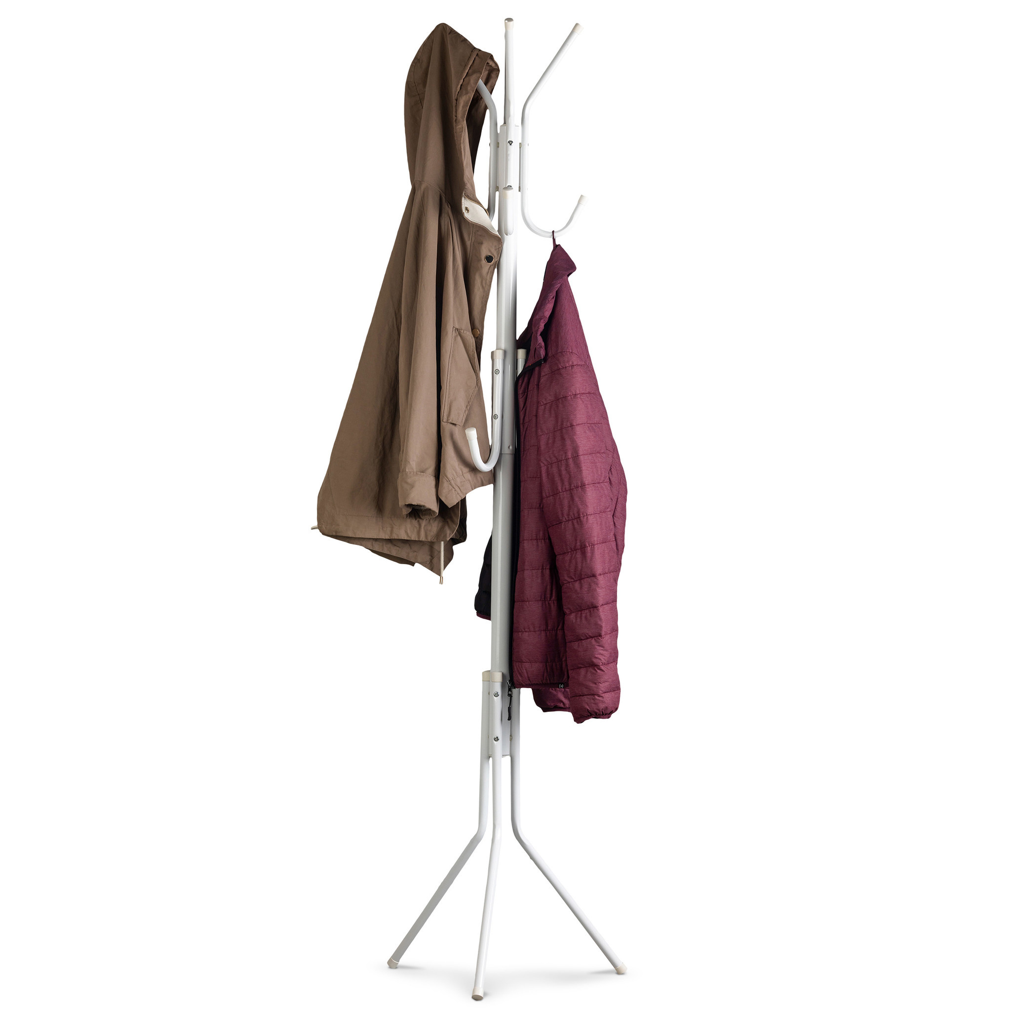 Staande kapstok - wit - 11 armen - 175 cm - 3 poten - 46 cm