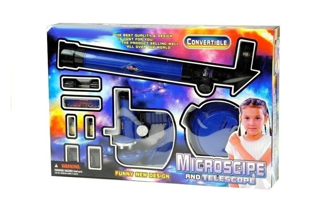Telescoop & microscoop - verstelbaar - 4 cm & 14.5 cm x 5 cm