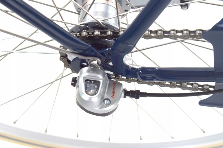 Damesfiets - 28 inch - met 3 versnellingen - marineblauw, crème