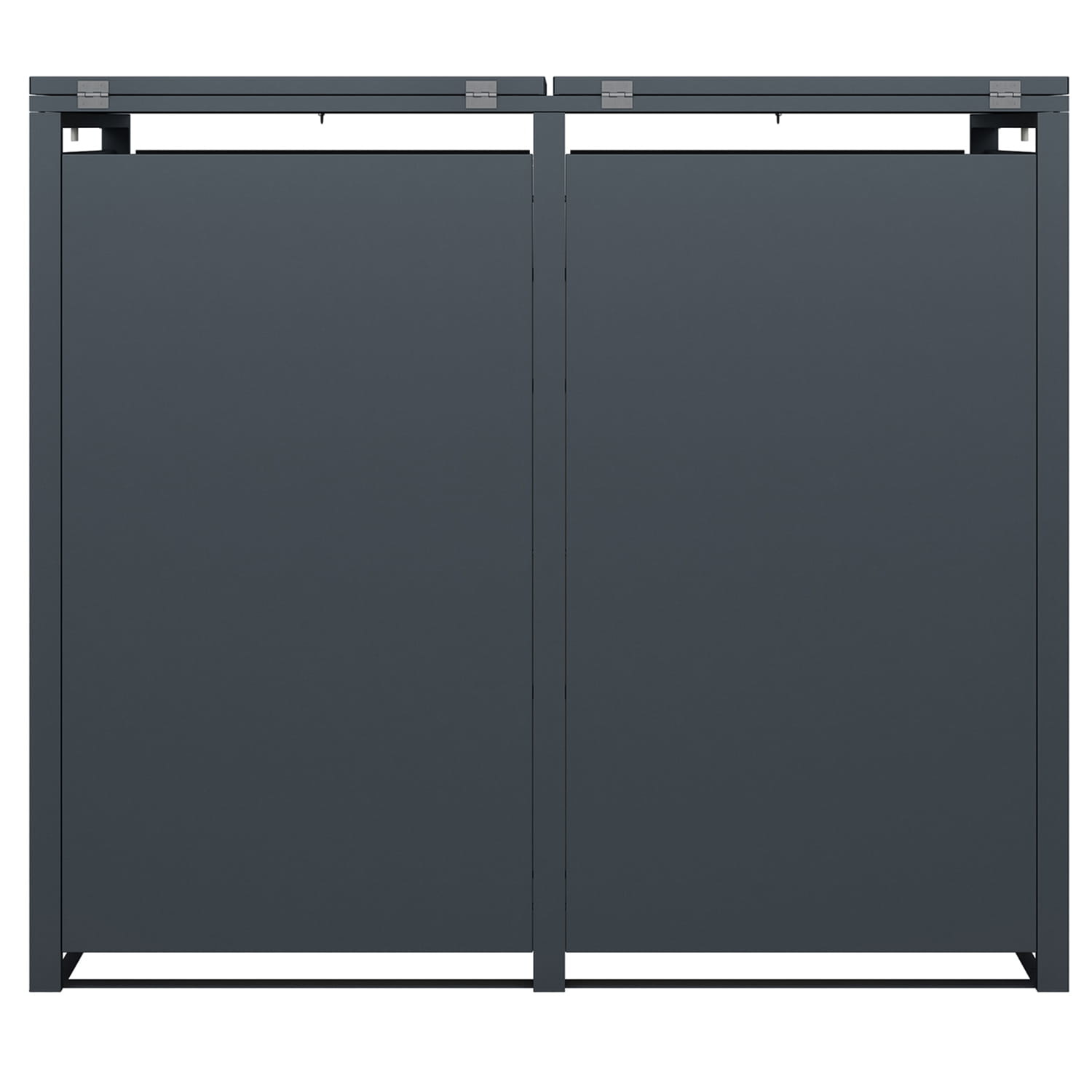 Container ombouw - 2 containers - 132x80x116cm - antraciet houtlook