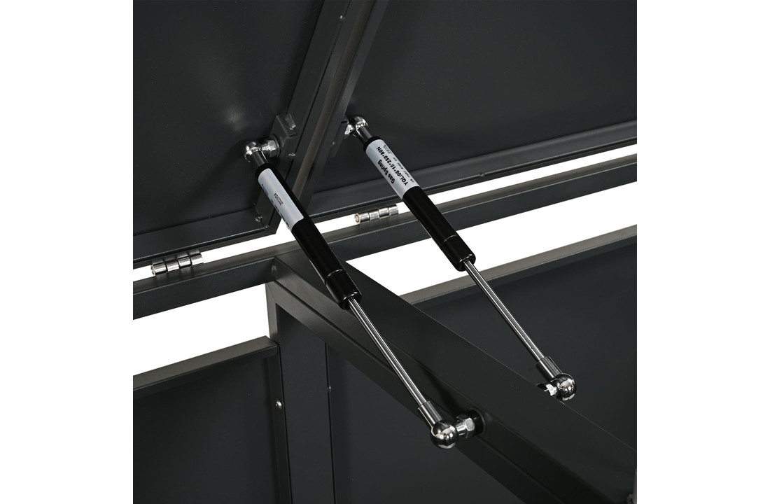 Container ombouw - 2 containers - 132x80x116cm - antraciet houtlook