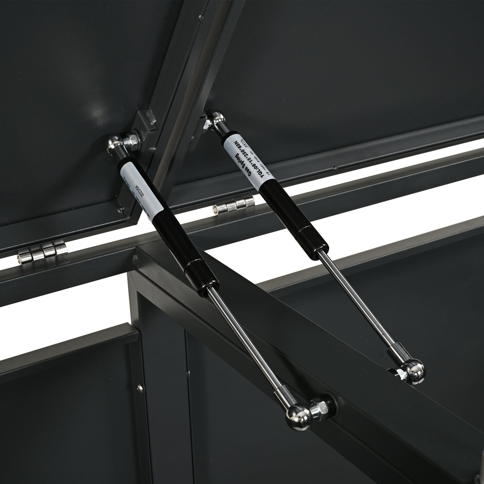 Container ombouw - 2 containers - 132x80x116cm - antraciet houtlook