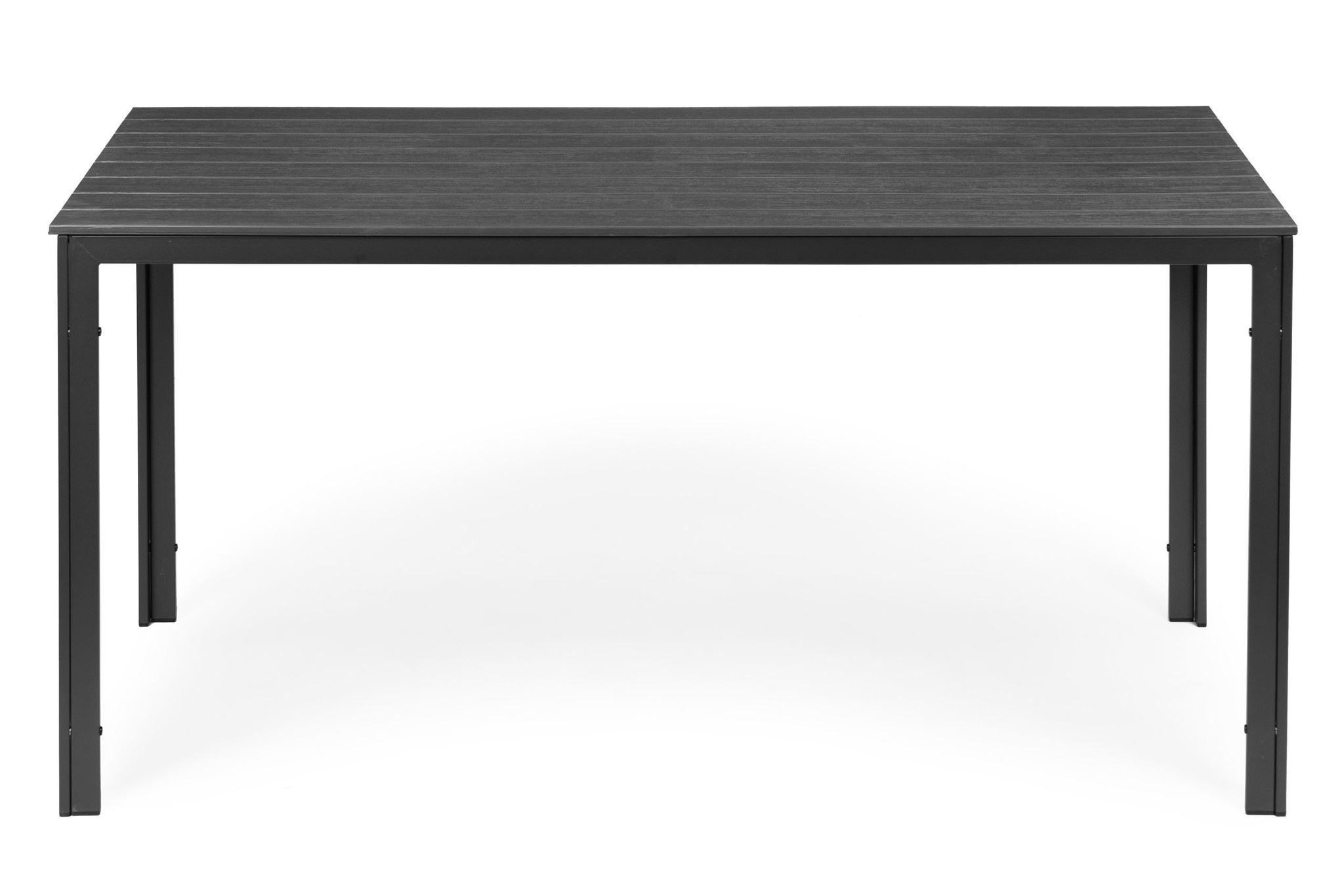 Tuintafel 6-persoons - polywood - grijs - 156x78 cm