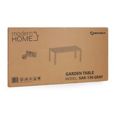 Tuintafel 6-persoons - polywood - grijs - 156x78 cm