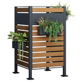 Kliko ombouw - 3 panelen - 91x91x150 cm - antraciet, houtlook