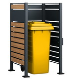 Kliko ombouw - 3 panelen - 91x91x150 cm - antraciet, houtlook