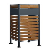 Kliko ombouw - 3 panelen - 91x91x150 cm - antraciet, houtlook