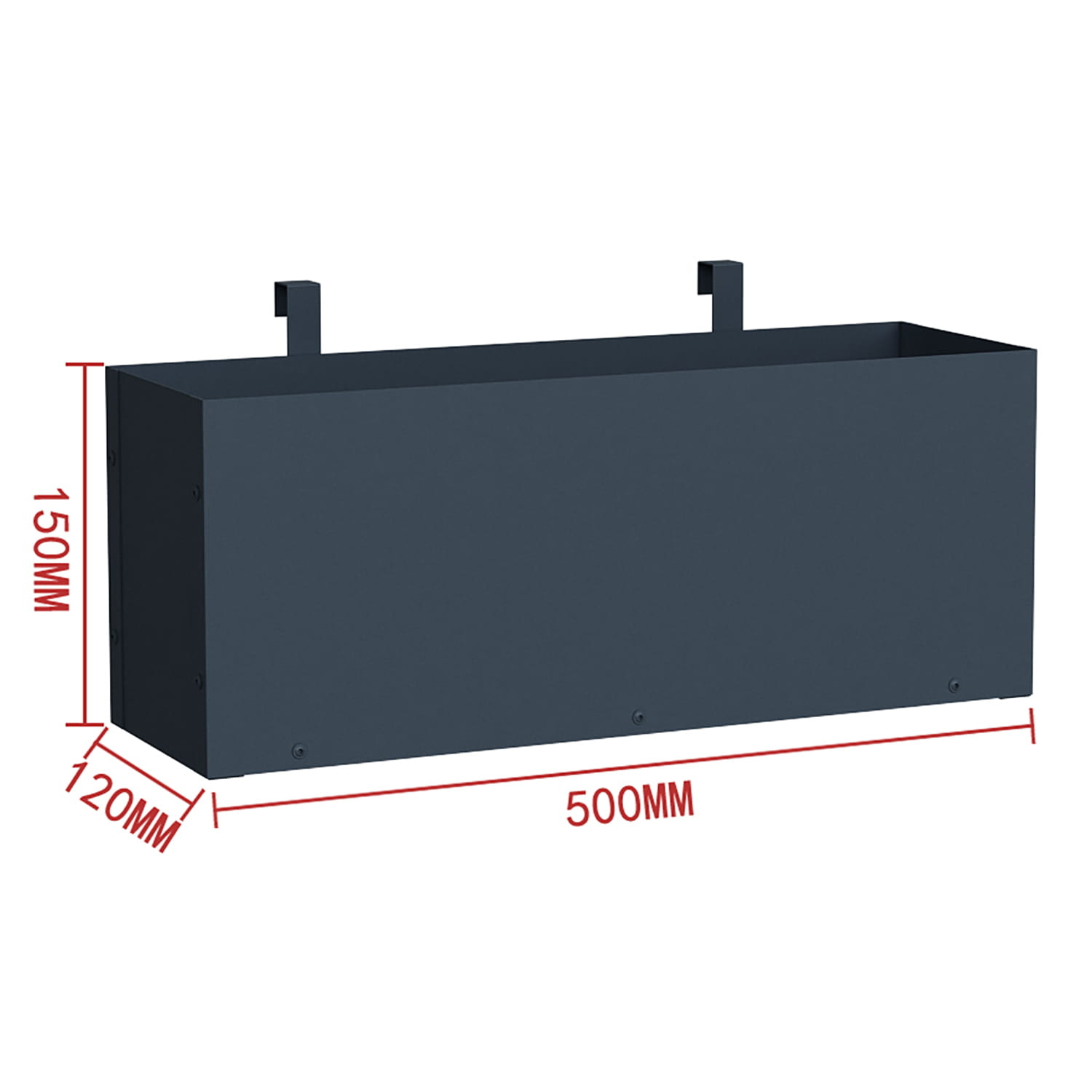 Hangende plantenbak - kliko ombouw - 50x12x15cm - antraciet