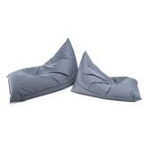 Zitzak kind - LAZY - S - 130x80x88 cm - polyester - grijs