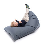 Zitzak kind - LAZY - S - 130x80x88 cm - polyester - grijs