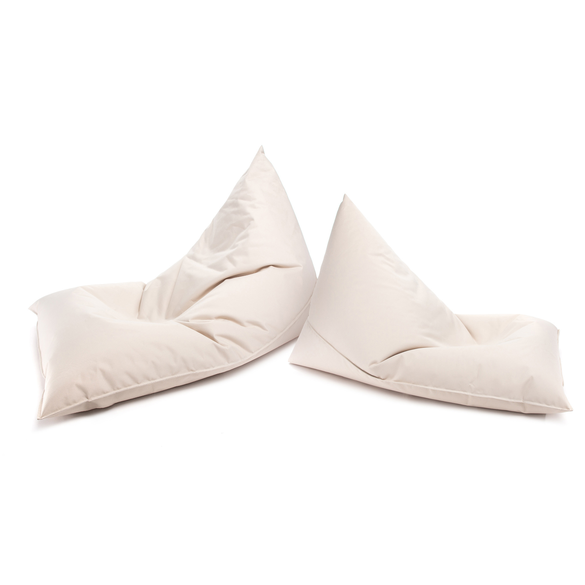 Zitzak kind - LAZY - S - 130x80x88 cm - polyester - crème