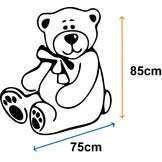 Knuffelbeer crème - geborduurd I Love You - 160 cm