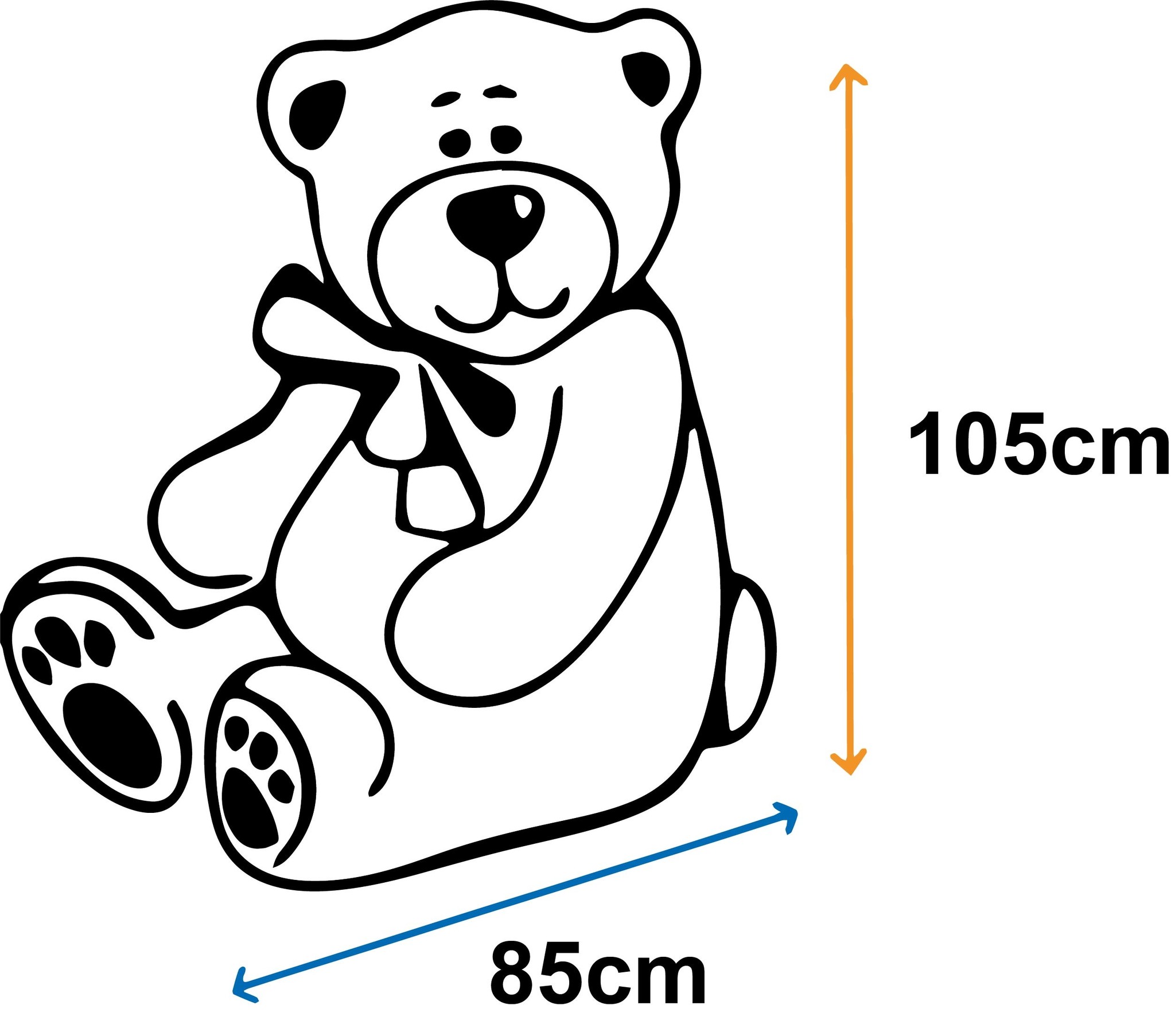 Grote knuffelbeer - I love you - Zacht - Bruin