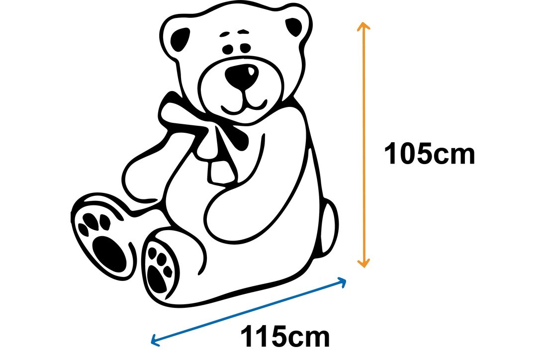 Teddybeer XXL - beige - 220 cm