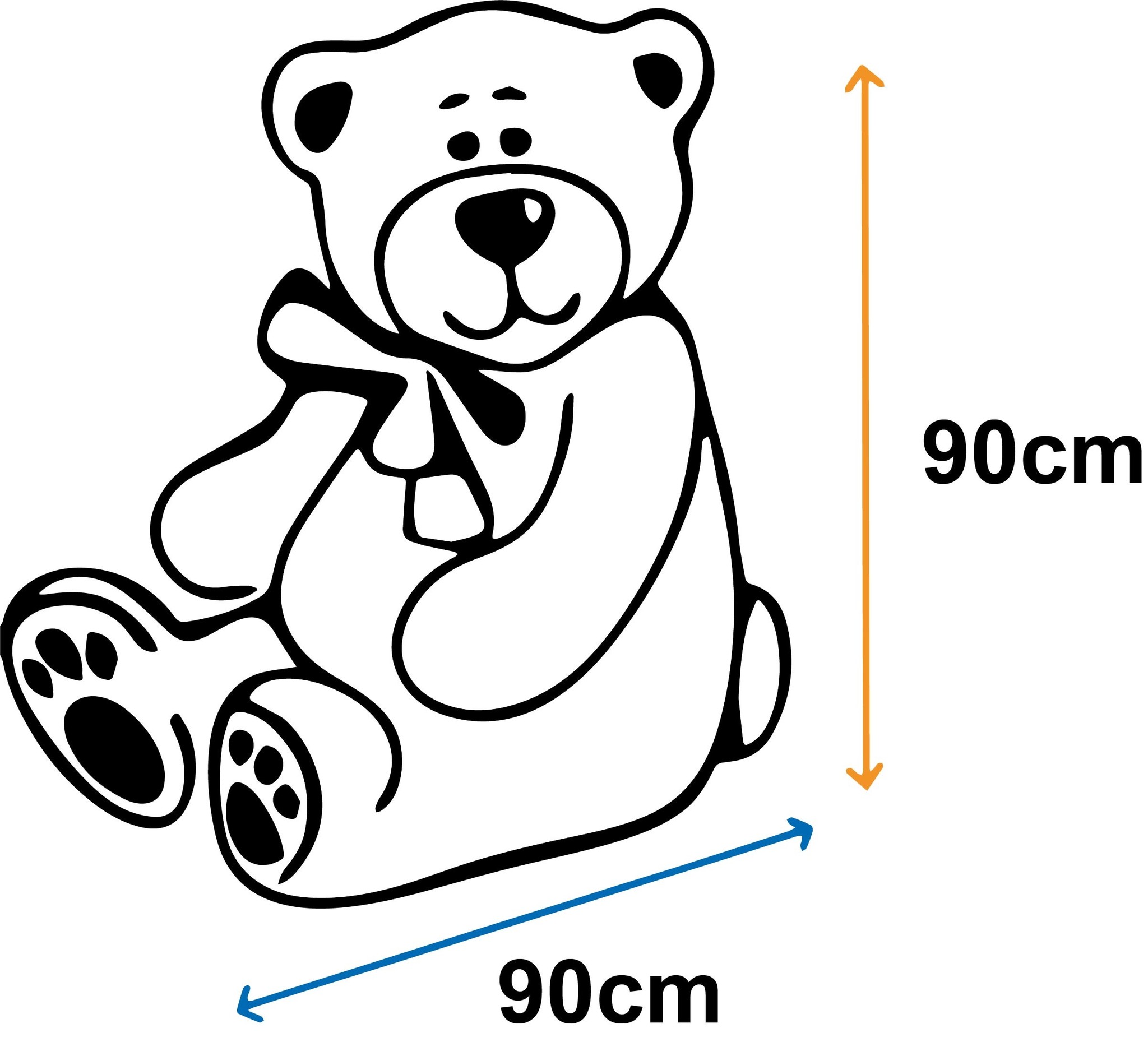 Teddybeer XXL - 180 cm - Love you forever wit