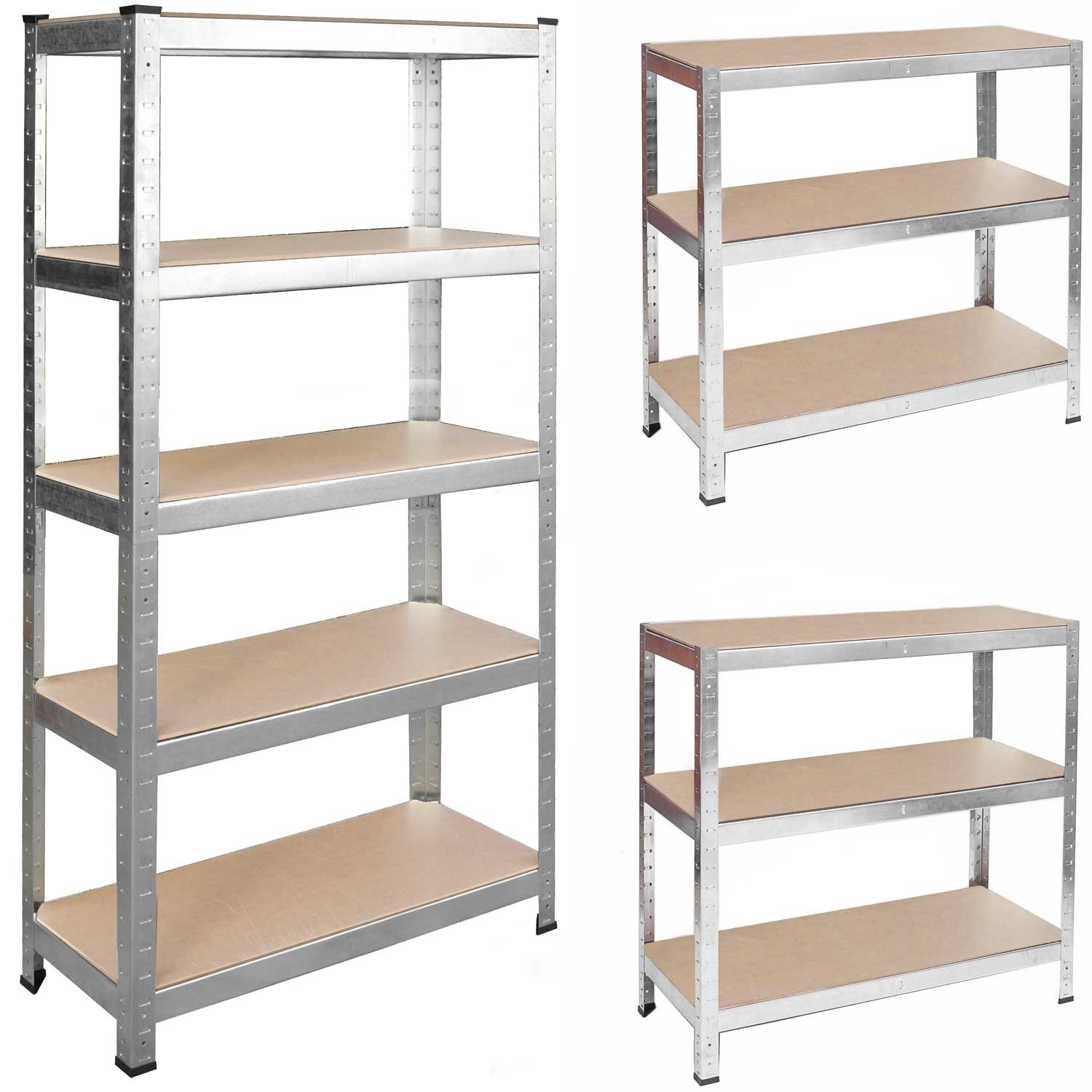 Stellingkast - opbergrek - mdf & staal - 205x120x45 cm - max. 1000 kg