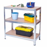 Stellingkast - opbergrek - mdf & staal - 205x120x45 cm - max. 1000 kg