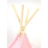 Tipi tent - speeltent met vloermat en kussens – roze
