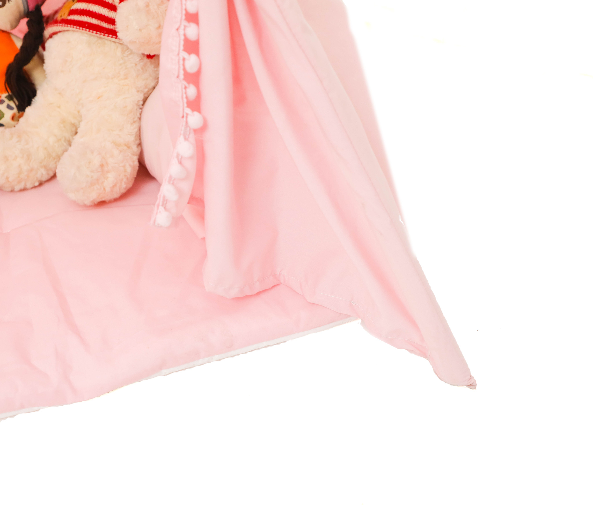 Tipi tent - speeltent met vloermat en kussens – roze