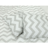 Tipi tent - speeltent met vloermat en kussens – grijs - zigzag