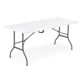 Inklapbare tafel - wit - 180x70cm - metaal/hdpe - 13,5kg