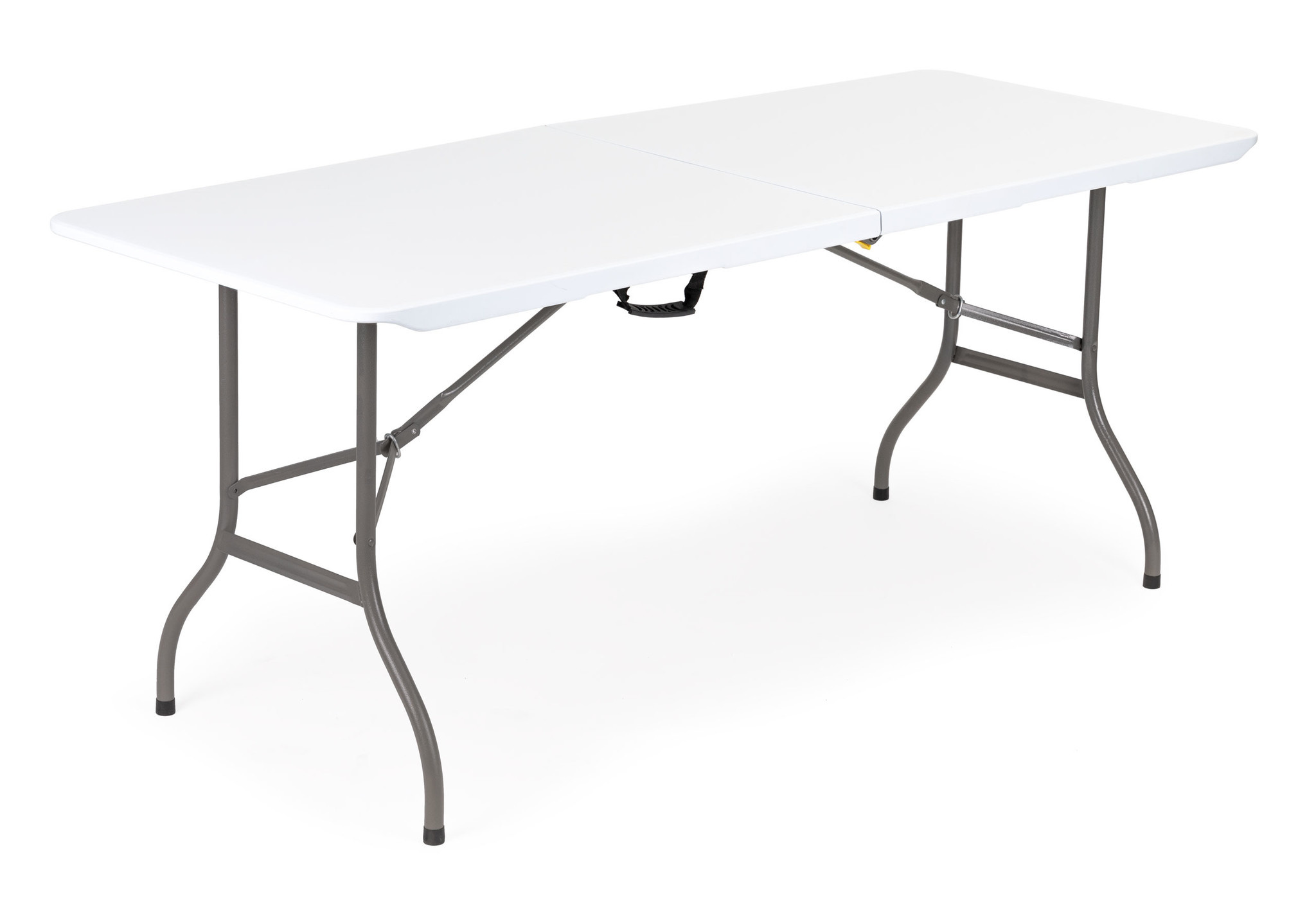 Inklapbare tafel - wit - 180x70cm - metaal/hdpe - 13,5kg