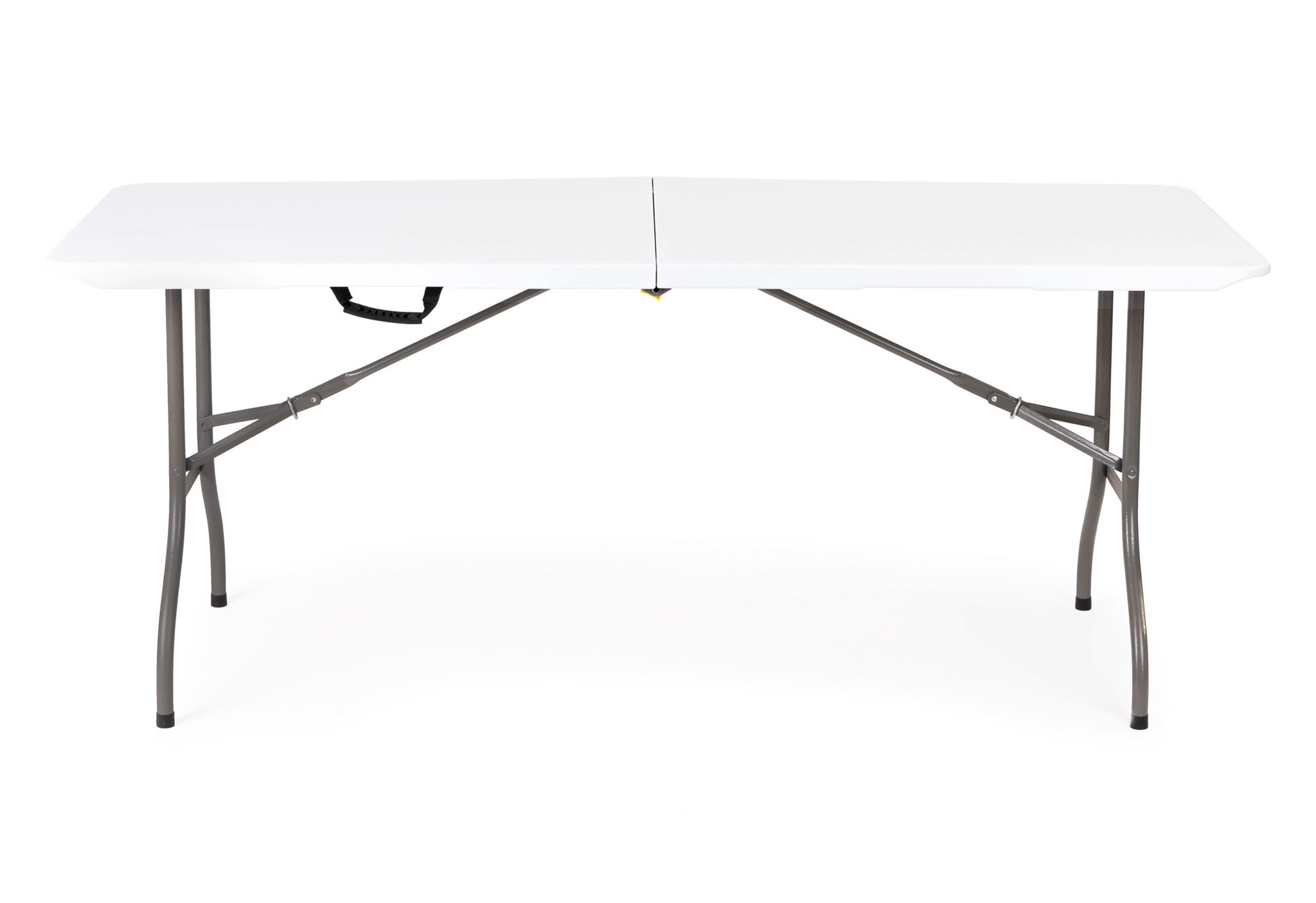 Inklapbare tafel - wit - 180x70cm - metaal/hdpe - 13,5kg