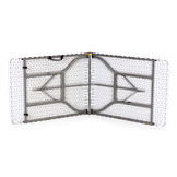 Inklapbare tafel - wit - 180x70cm - metaal/hdpe - 13,5kg