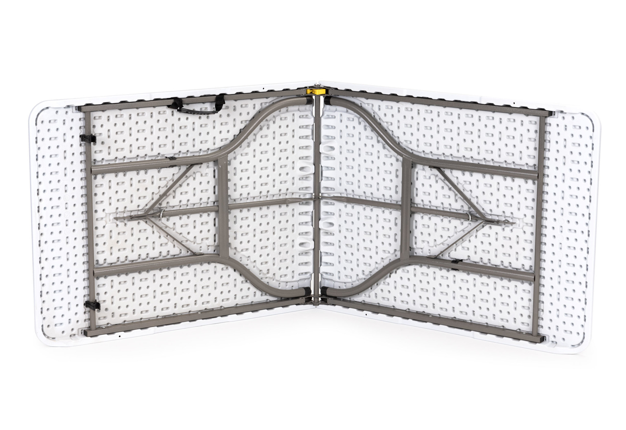 Inklapbare tafel - wit - 180x70cm - metaal/hdpe - 13,5kg