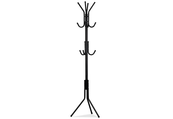 Kapstok - zwart staal - 11 armen - 175x46 cm